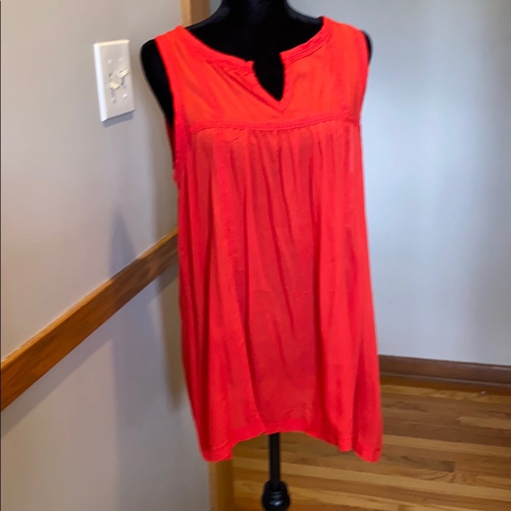 Red sleeveless top NWT!